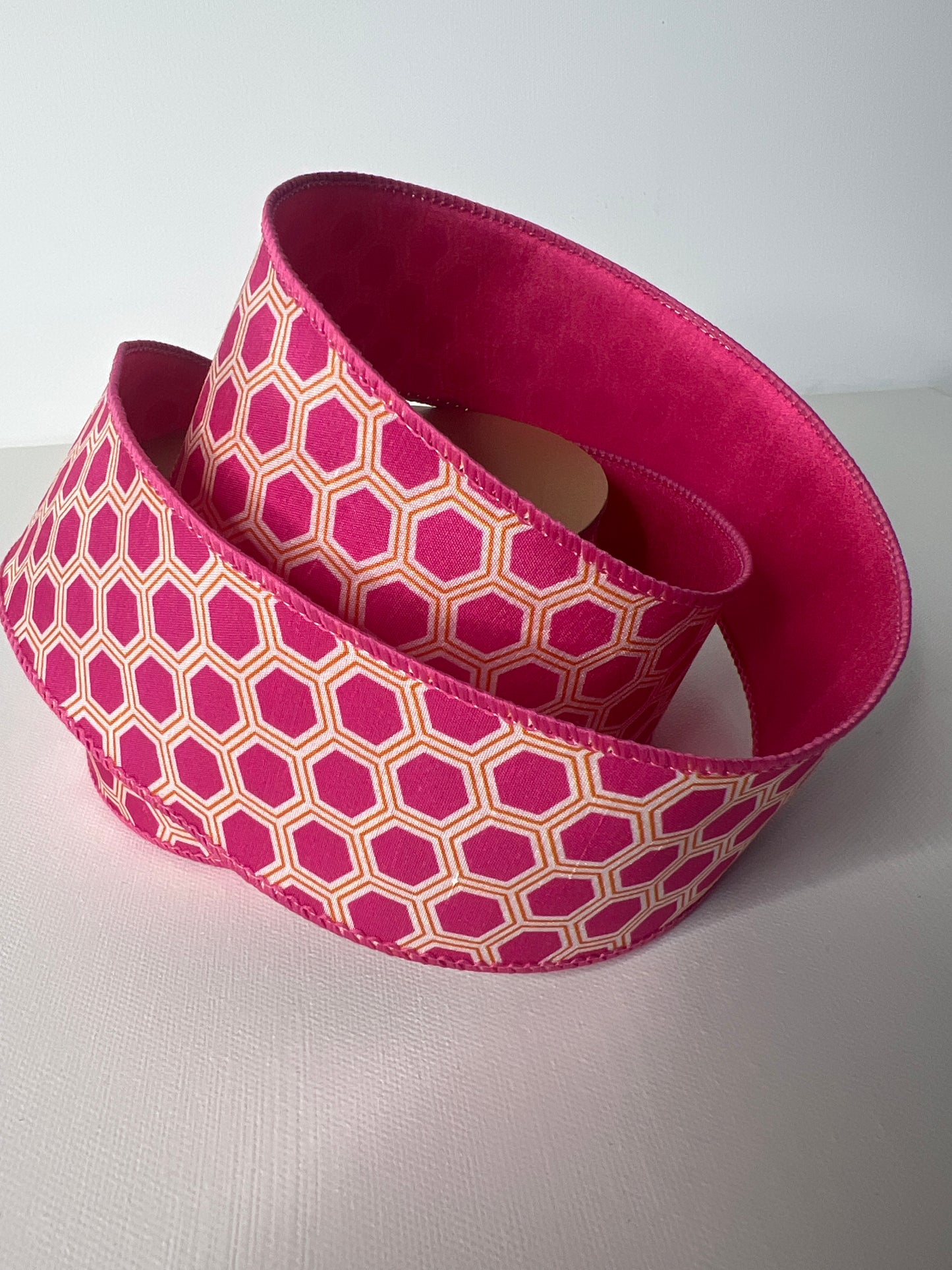 2 1/2" Pink/Orange Hexi Ribbon