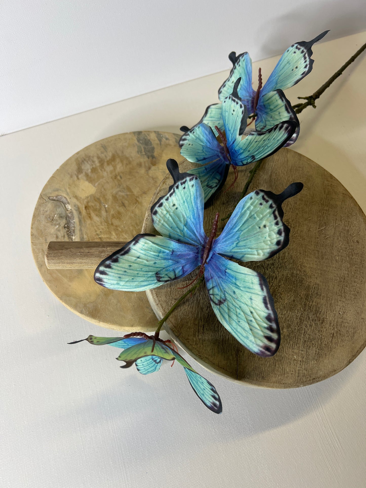 32" Light Blue Butterfly Spray