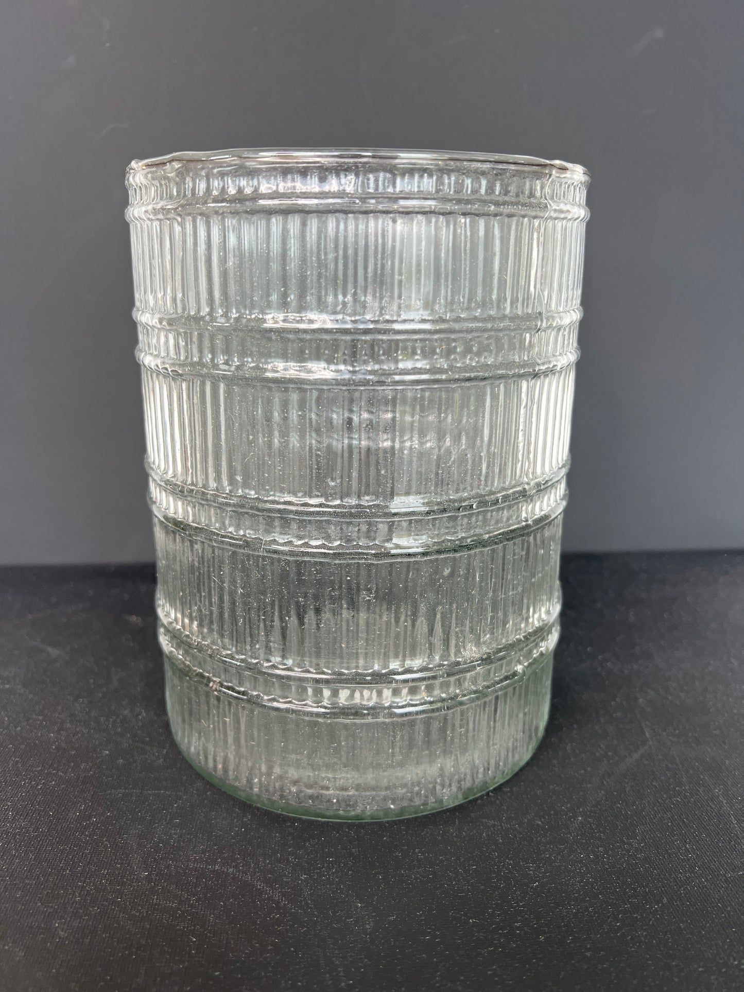 Ribbed Glass Vase