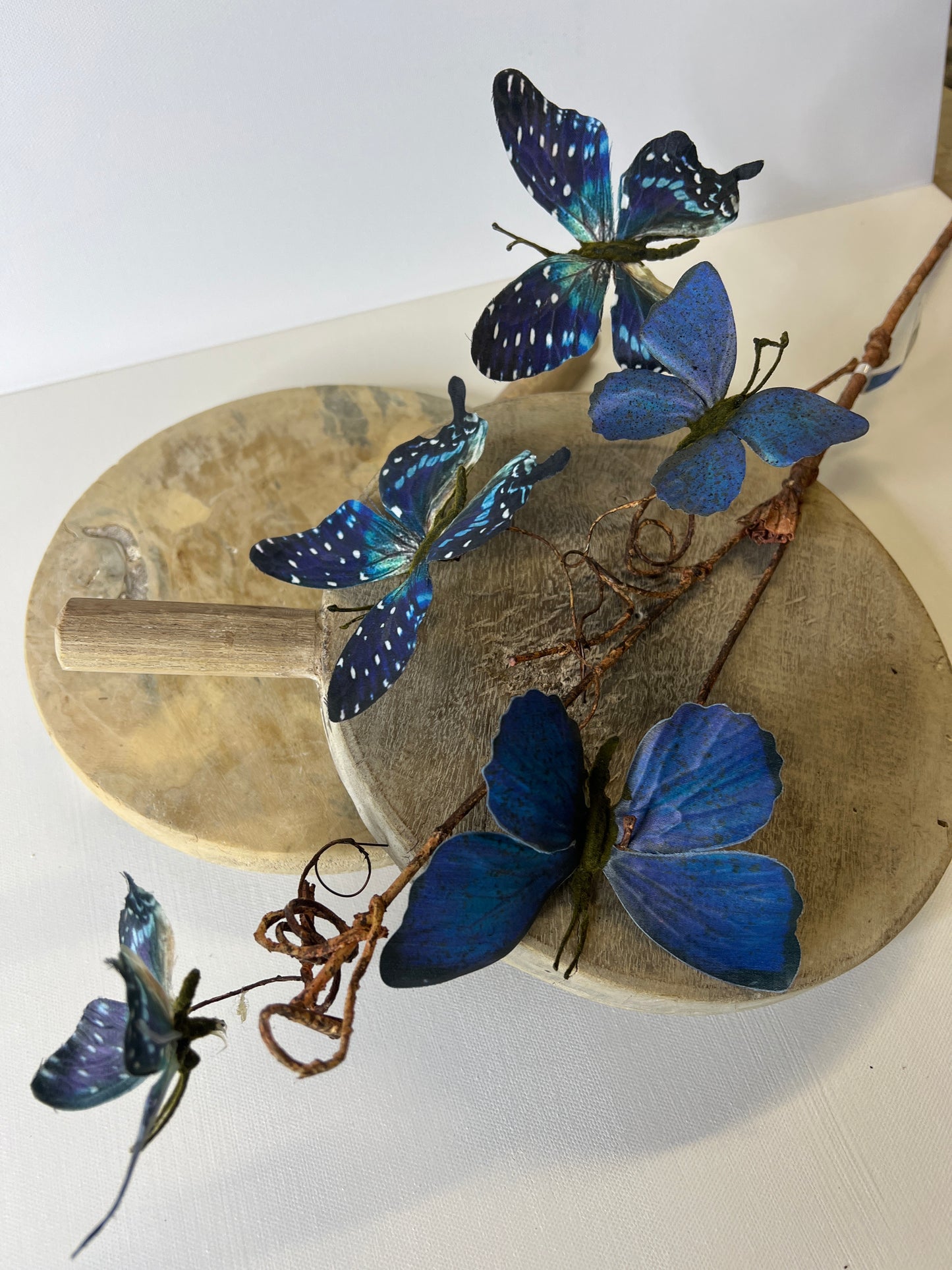 32" Dark Blue Butterfly Spray