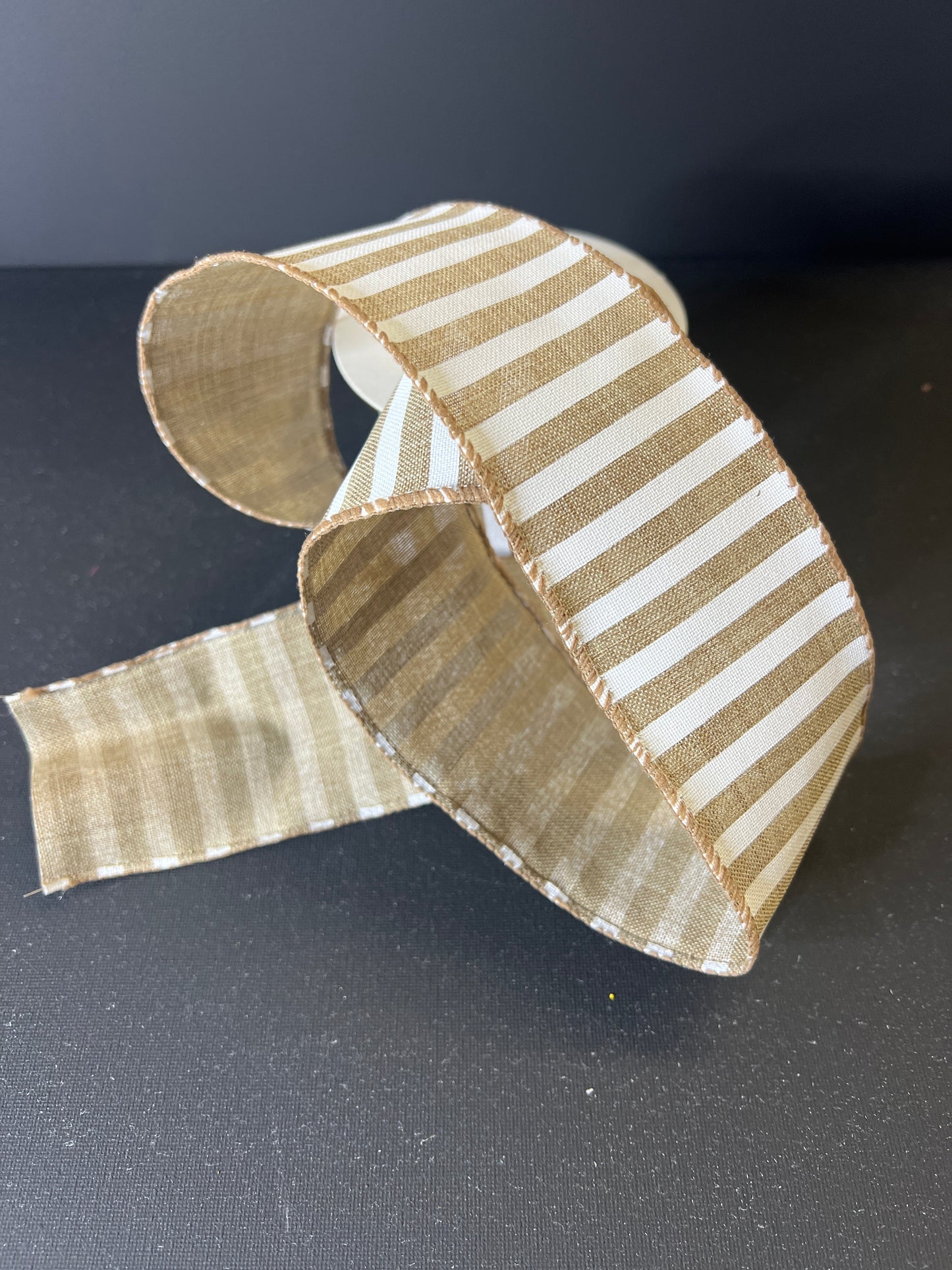 2 1/2" 10yds Brown Stripe