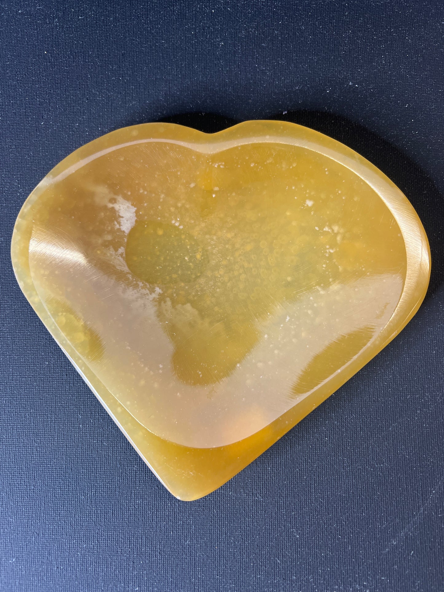 Stone heart Dish Amber