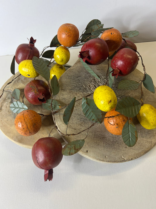 73" Long Metal Fruit Garland