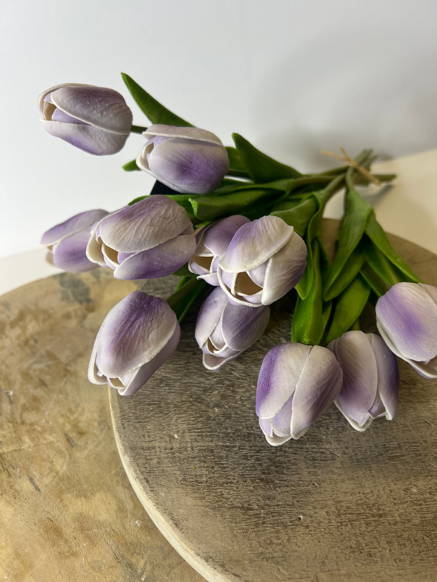 Real Touch Purple Tulips Bunch of 12
