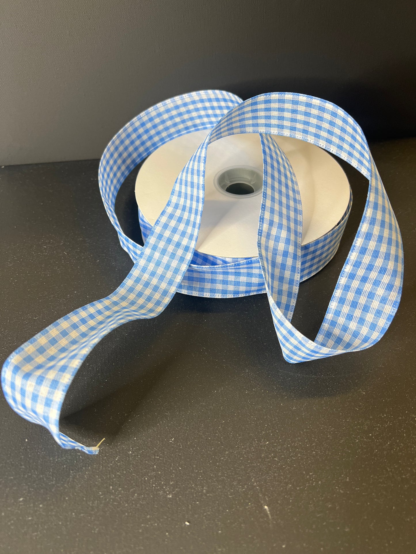 1 1/2" 50yds Gingham Blue