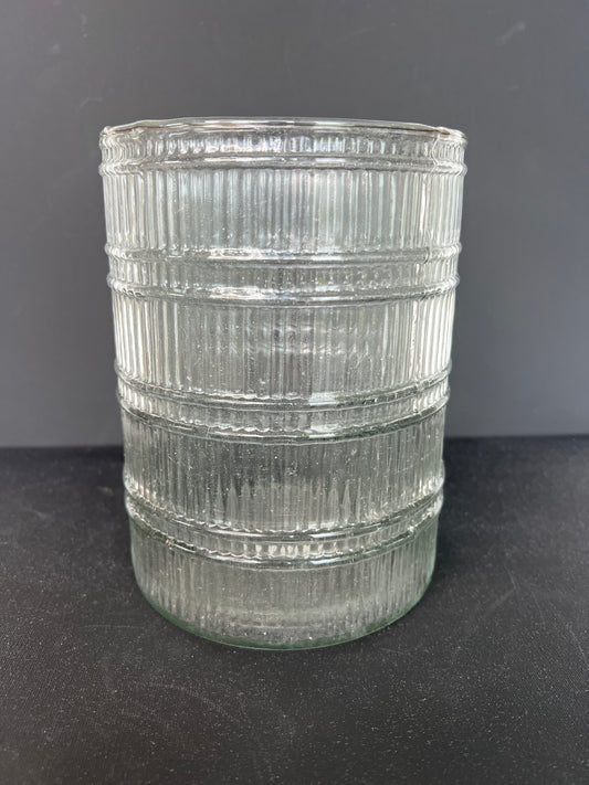 Ribbed Glass Vase