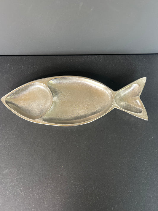 Silver Metal Fish Dish