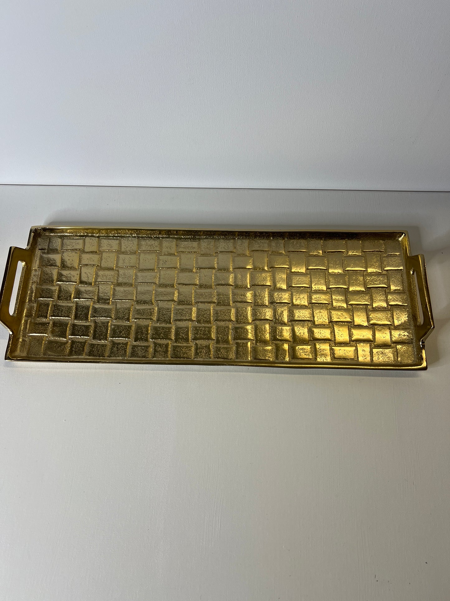 22 1/4" Metal Tray Gold Finish