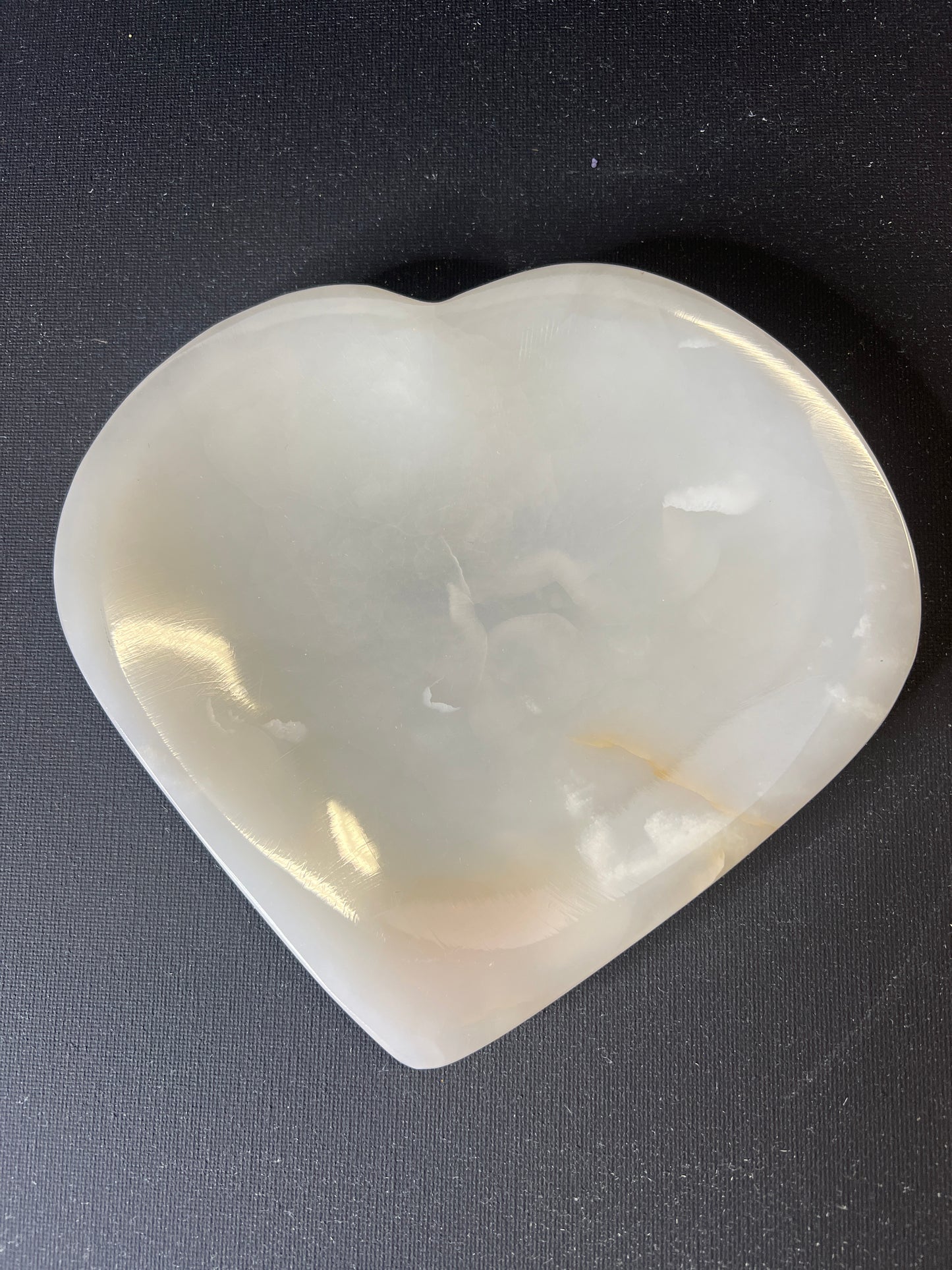 Stone Heart Dish White